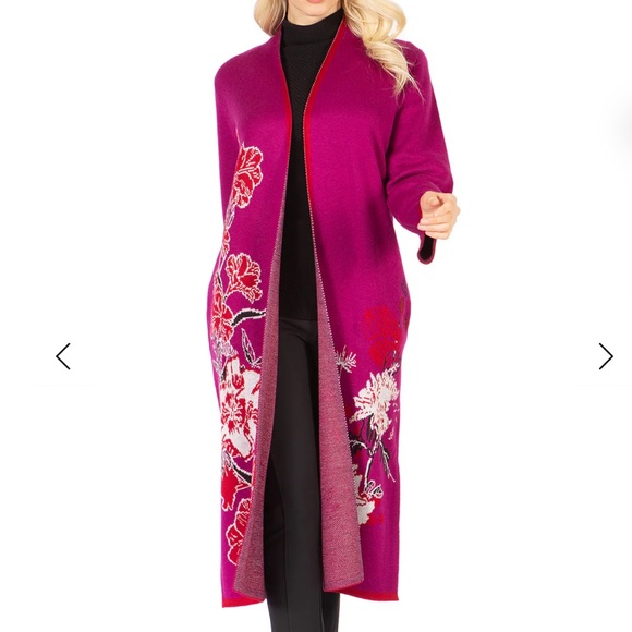NWT Gorgeous!!! BADGLEY MISCHKA FLORAL DUSTER - Picture 3 of 5